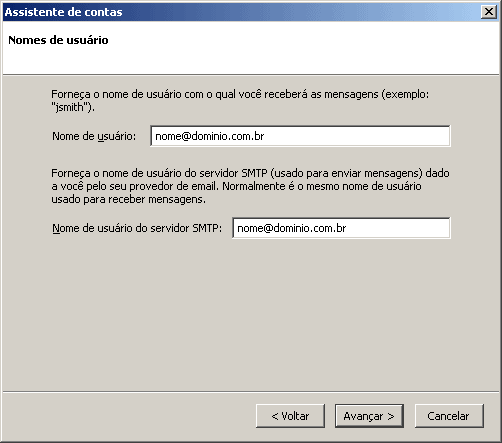 Configurando o e-mail no Thunderbird via POP3 - Passo 6