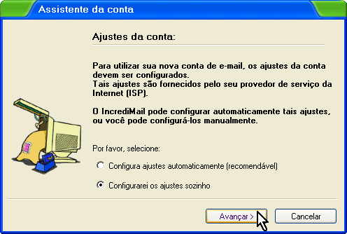 Configurando o e-mail no Incredimail - Passo 3