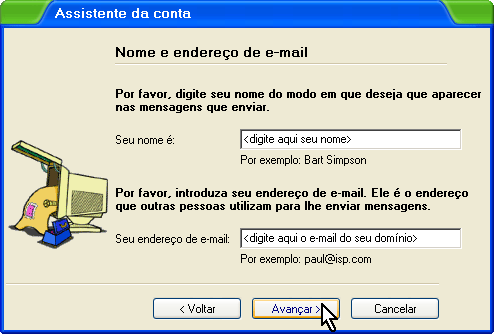 Configurando o e-mail no Incredimail - Passo 4
