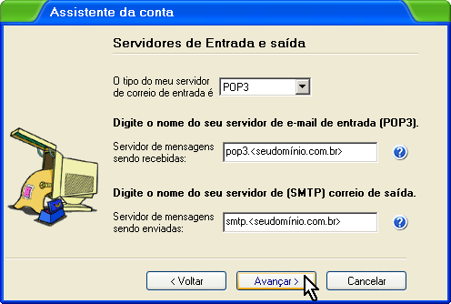 Configurando o e-mail no Incredimail - Passo 5