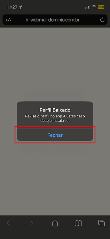 Configurar conta no iPhone via IMAP - Passo 5