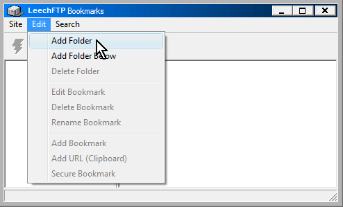 Configurando o acesso FTP no LeechFTP - Passo 2