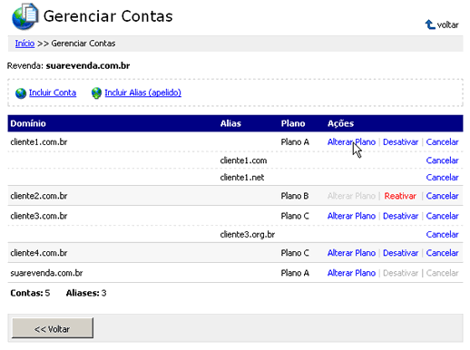 Como solicitar a alteração de um plano - Passo 2